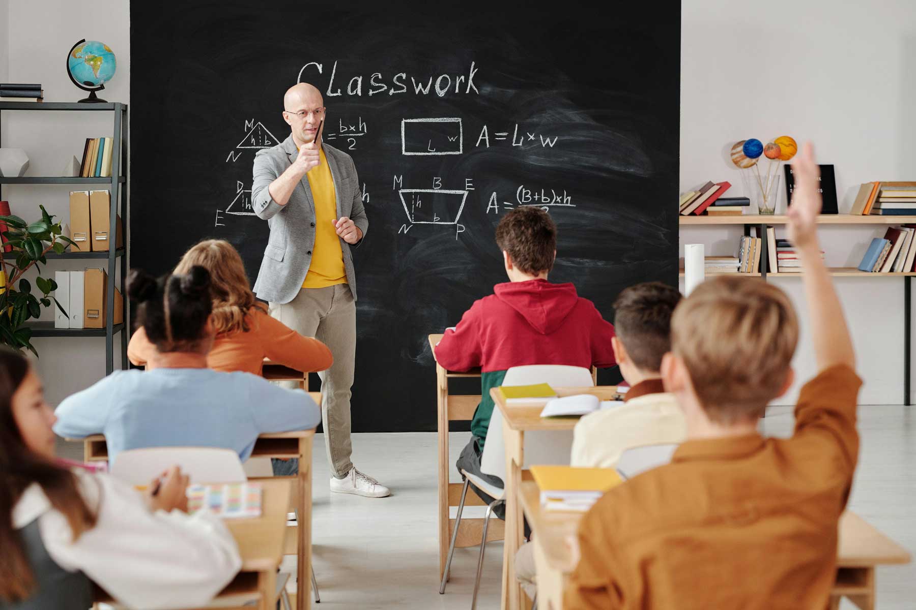 teacher teaching a class